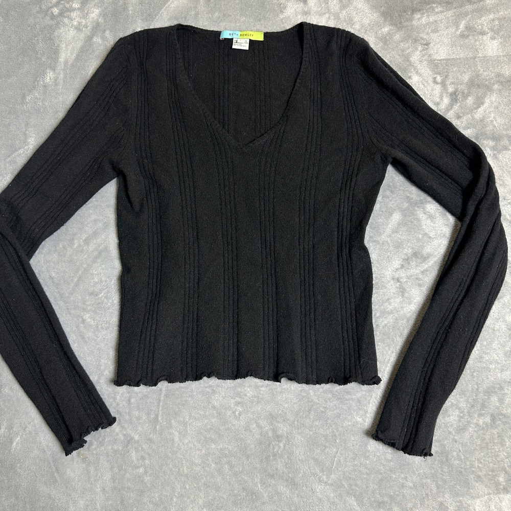 Vintage Cashmere Women's Black Large Sweater Luxury Old Money Capsule
